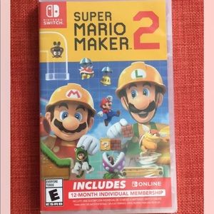 NEW*Super Mario Maker 2 (Nintendo Switch, 2019) + 12Month Individual Membership